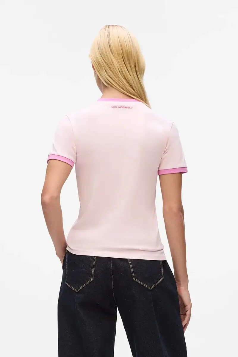 Karl Lagerfeld T-shirt Donna Rosa 3276401 miniatura 2