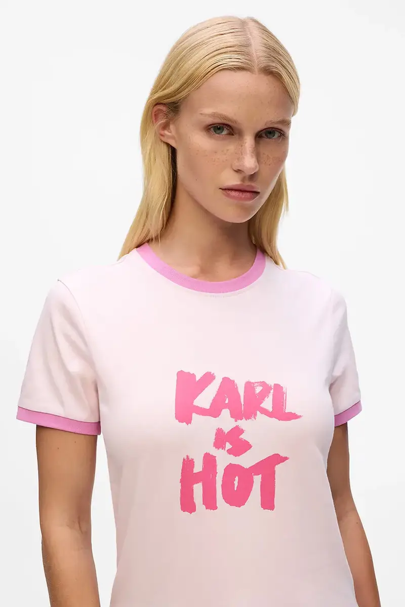 Karl Lagerfeld T-shirt Donna Rosa 3276401 miniatura 3