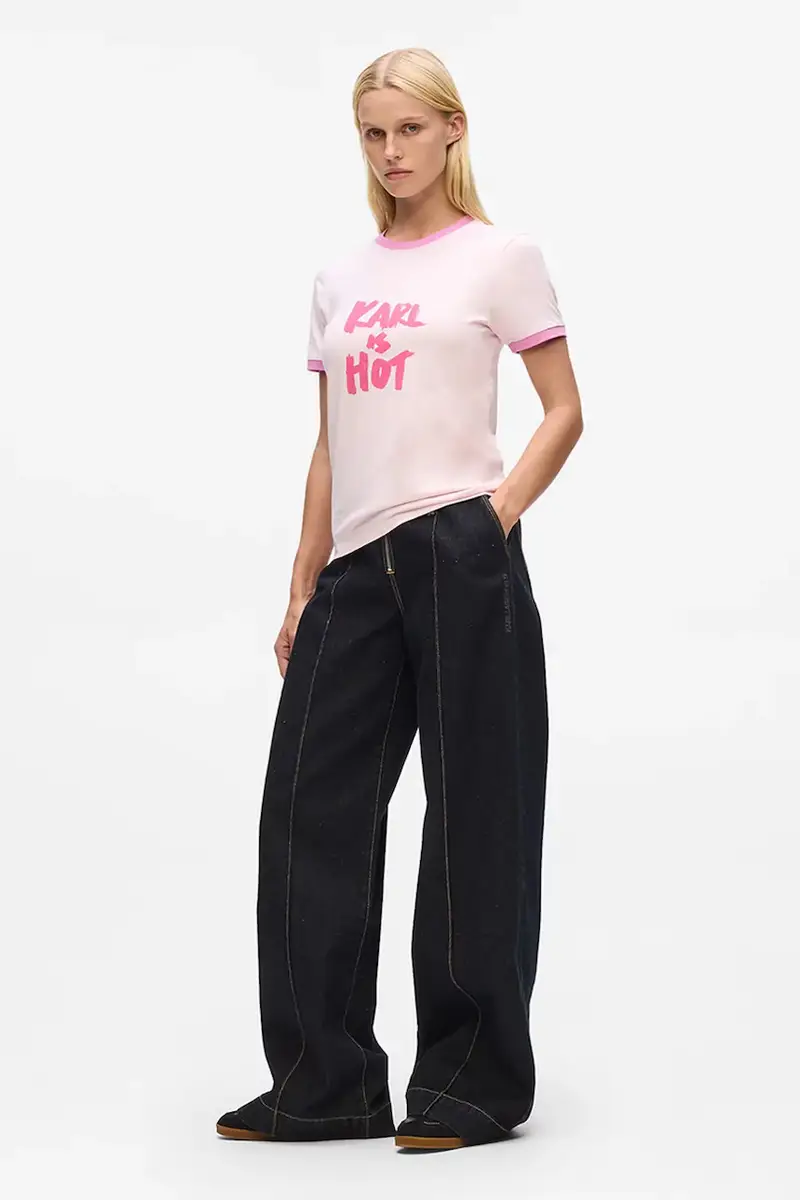 Karl Lagerfeld T-shirt Donna Rosa 3276401 miniatura 4