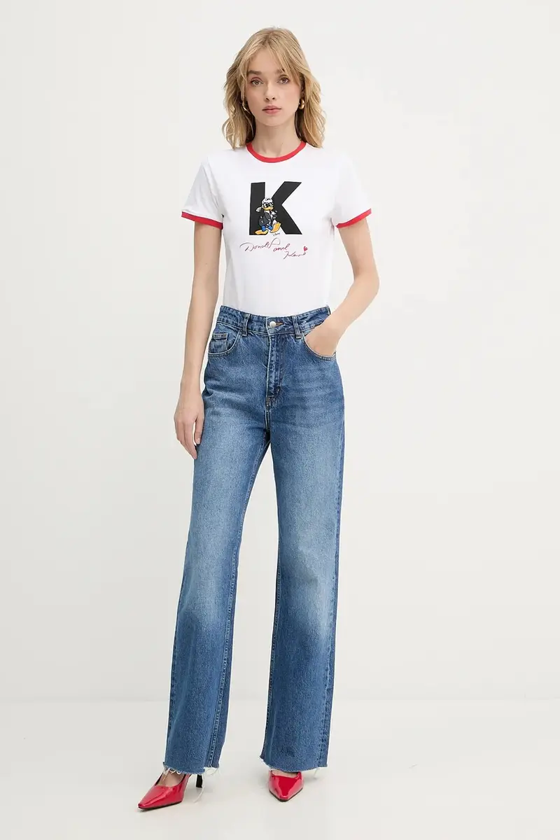Karl Lagerfeld T-shirt Donna Bianco 2885725 miniatura 2