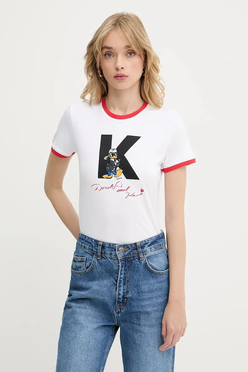 Karl Lagerfeld T-shirt Donna Bianco 2885725