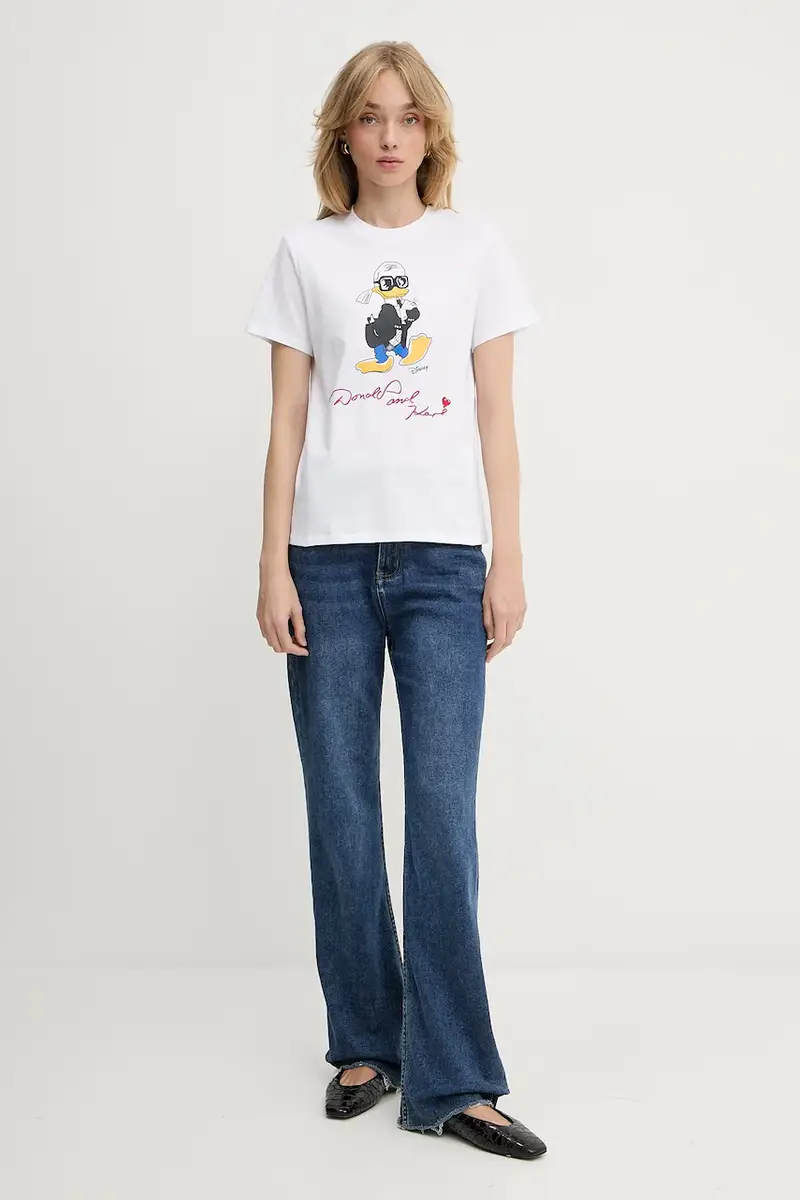 Karl Lagerfeld T-shirt Donna Bianco 3167916 miniatura 2