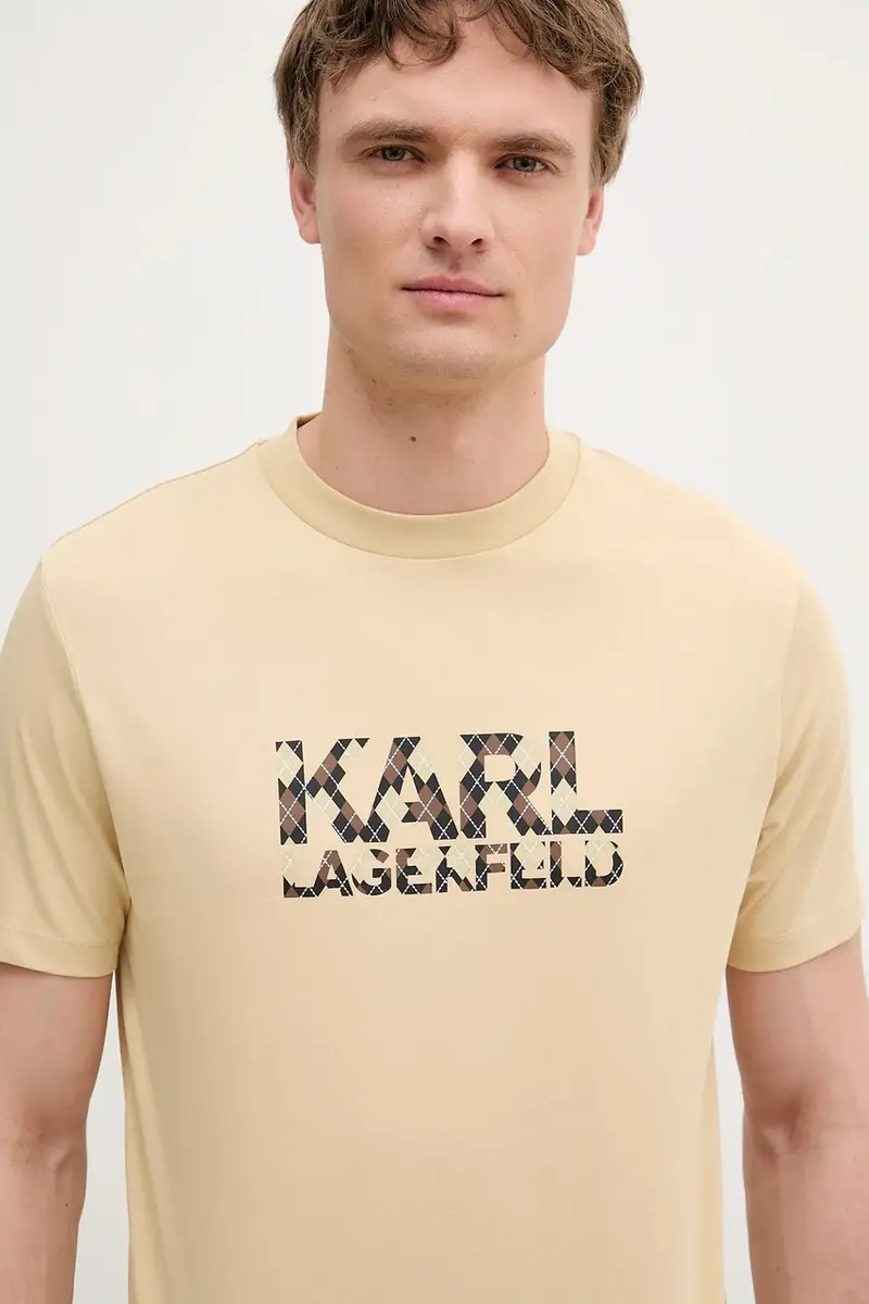 Karl Lagerfeld T-shirt Uomo Beige 3123123 miniatura 4