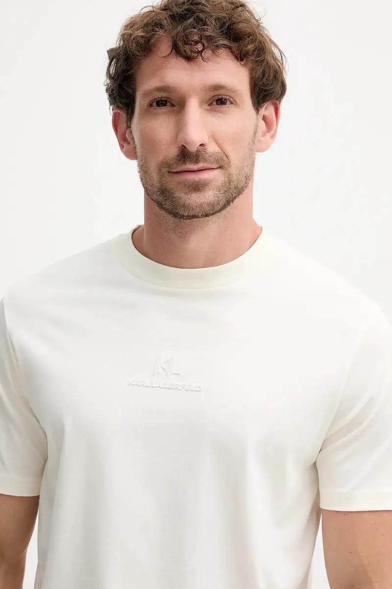 Karl Lagerfeld T-shirt Uomo Beige 3123699 miniatura 4