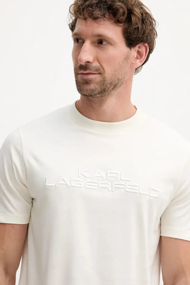 Karl Lagerfeld T-shirt Uomo Beige 3242663 miniatura 4