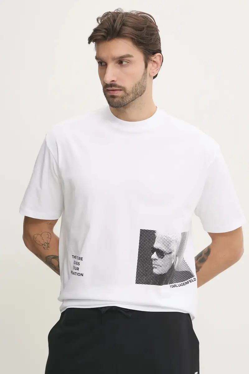 Karl Lagerfeld T-shirt Uomo Bianco 3300741 miniatura 4