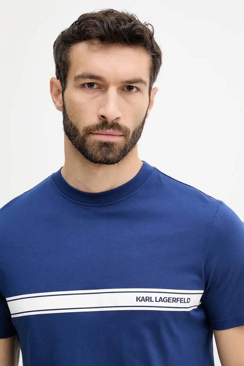 Karl Lagerfeld T-shirt Uomo Blu 2886087 miniatura 3