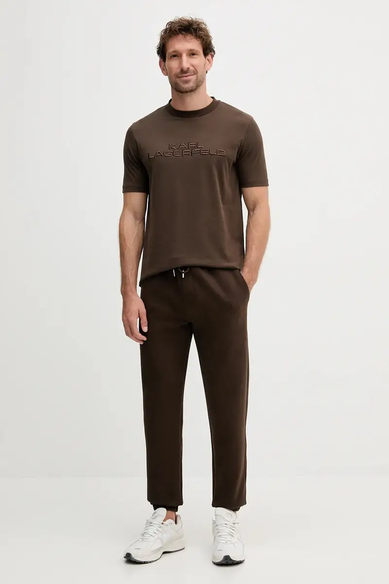 Karl Lagerfeld T-shirt Uomo Marrone 3619196 miniatura 2