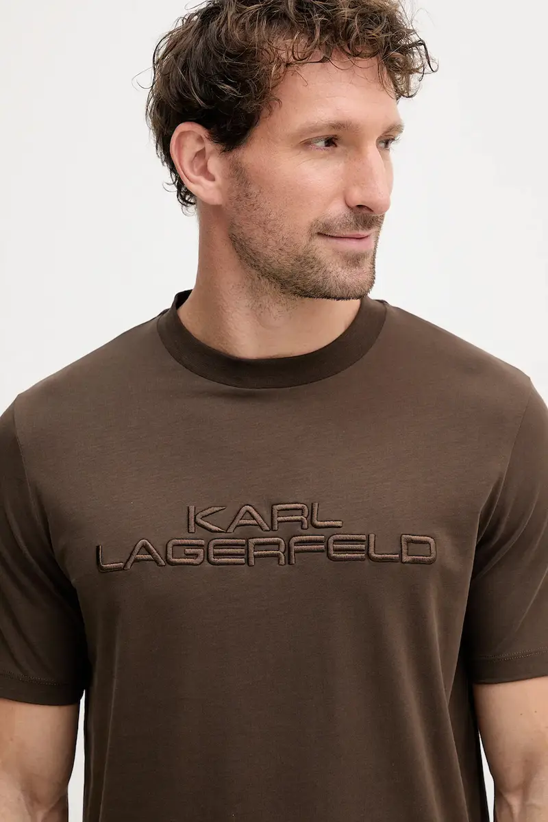 Karl Lagerfeld T-shirt Uomo Marrone 3619196 miniatura 4