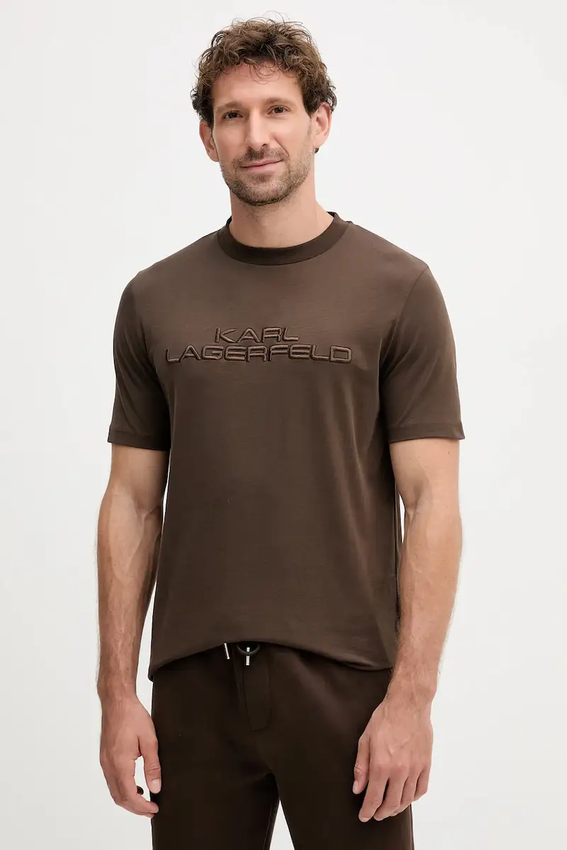 Karl Lagerfeld T-shirt Uomo Marrone 3619196