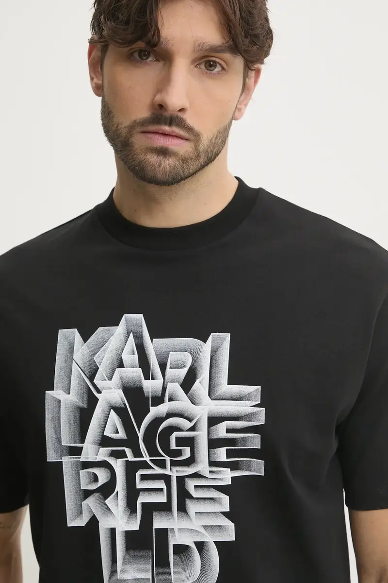 Karl Lagerfeld T-shirt Uomo Nero 3327267 miniatura 4
