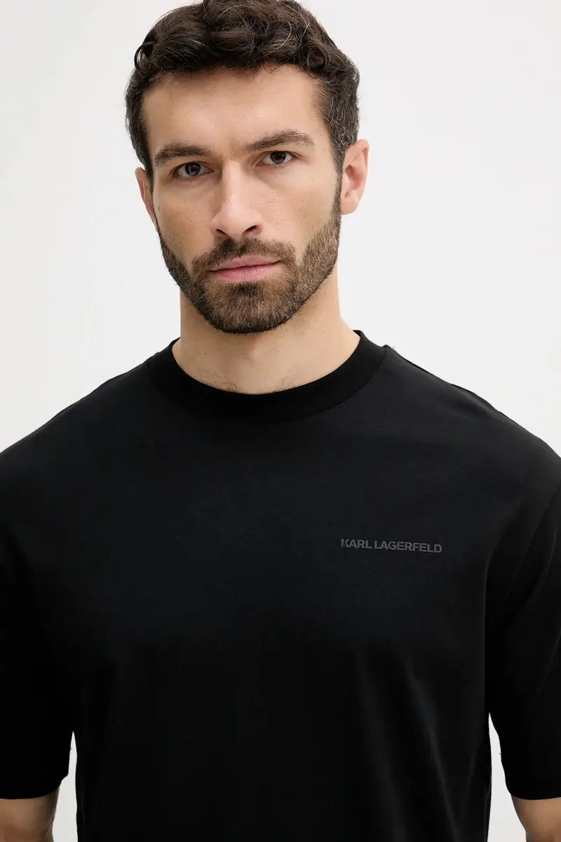 Karl Lagerfeld T-shirt Uomo Nero 2890015 miniatura 4