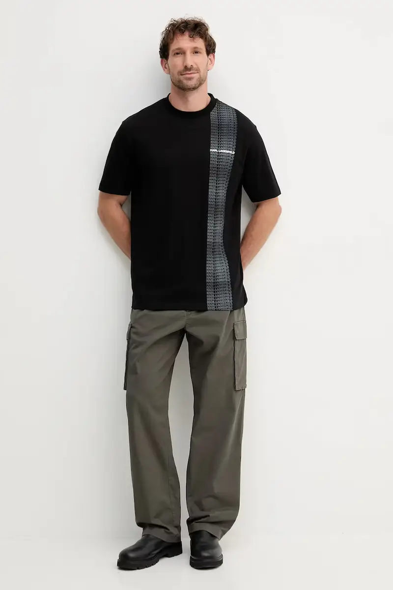 Karl Lagerfeld T-shirt Uomo Nero 3275768 miniatura 2