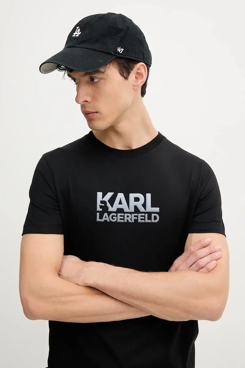 Karl Lagerfeld T-shirt Uomo Nero 3336539 miniatura 4