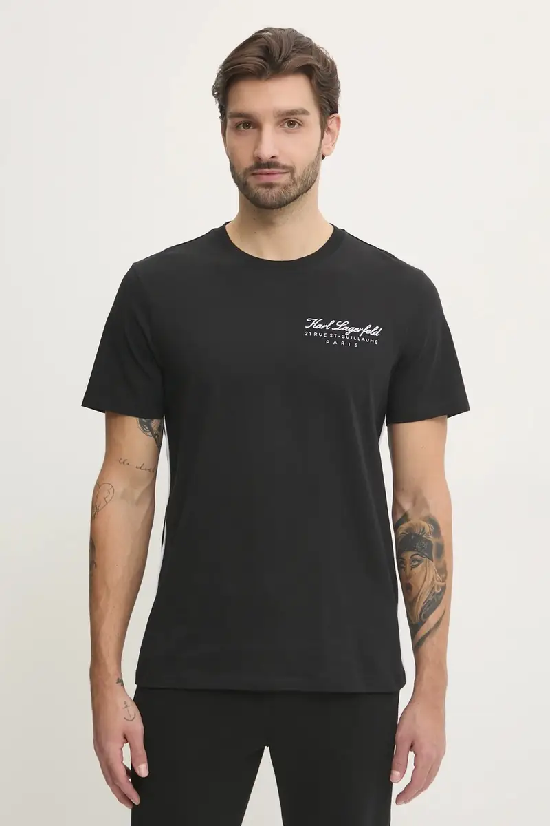 Karl Lagerfeld T-shirt Uomo Nero 3627302 miniatura 4
