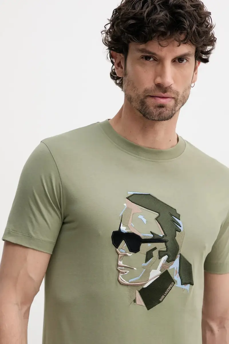 Karl Lagerfeld T-shirt Uomo Verde 3349770 miniatura 4
