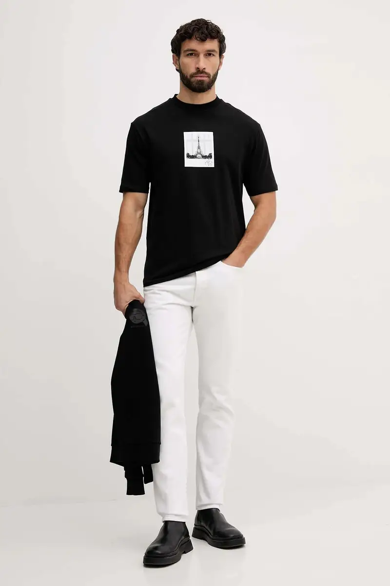 Karl Lagerfeld T-shirt Uomo Nero 3777432 miniatura 2