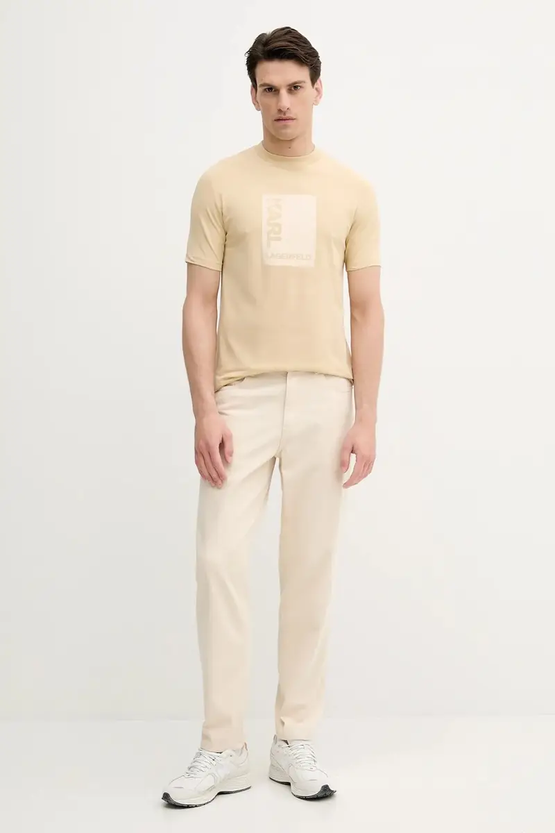Karl Lagerfeld T-shirt Uomo Beige 3123173 miniatura 2