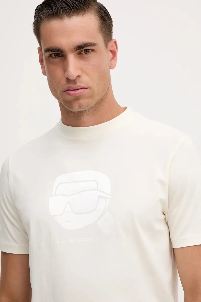 Karl Lagerfeld T-shirt Uomo Beige 3242601 miniatura 4