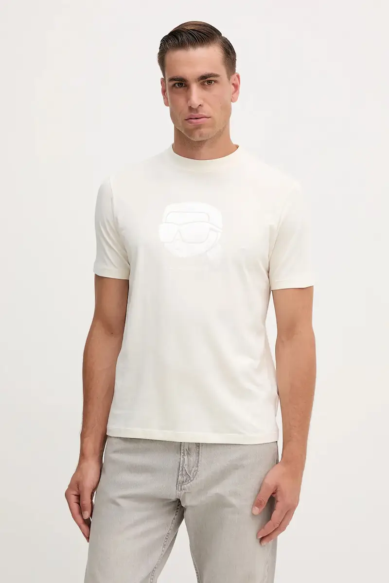 Karl Lagerfeld T-shirt Uomo Beige 3242601