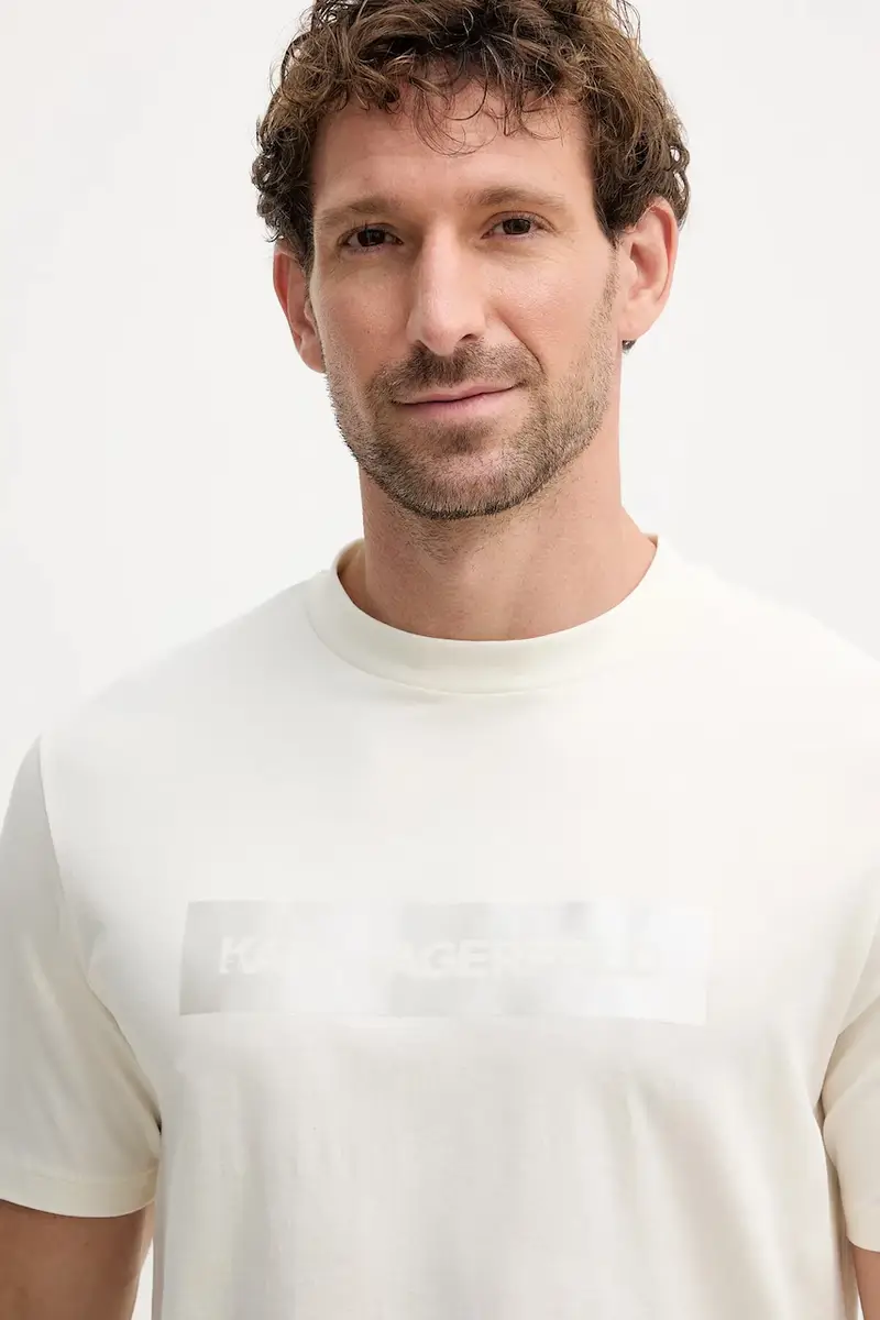 Karl Lagerfeld T-shirt Uomo Beige 3242602 miniatura 4