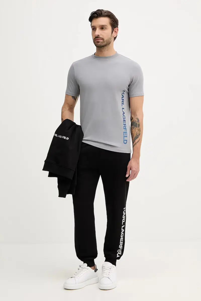 Karl Lagerfeld T-shirt Uomo Grigio 3919017 miniatura 2