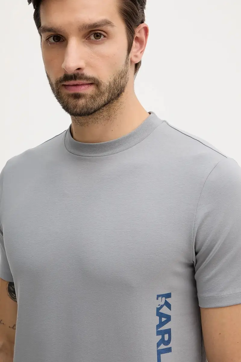 Karl Lagerfeld T-shirt Uomo Grigio 3919017 miniatura 4
