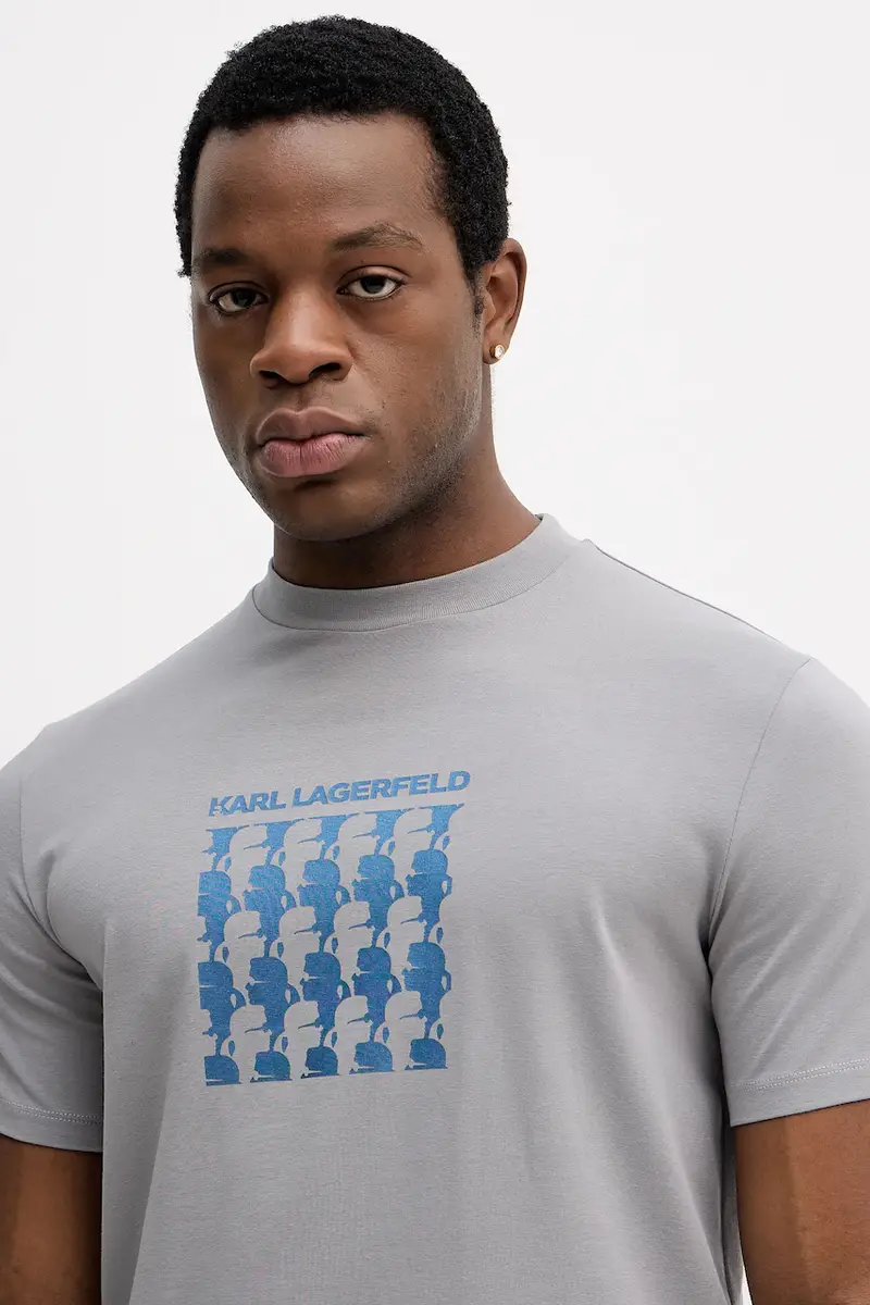 Karl Lagerfeld T-shirt Uomo Grigio 3919061 miniatura 4