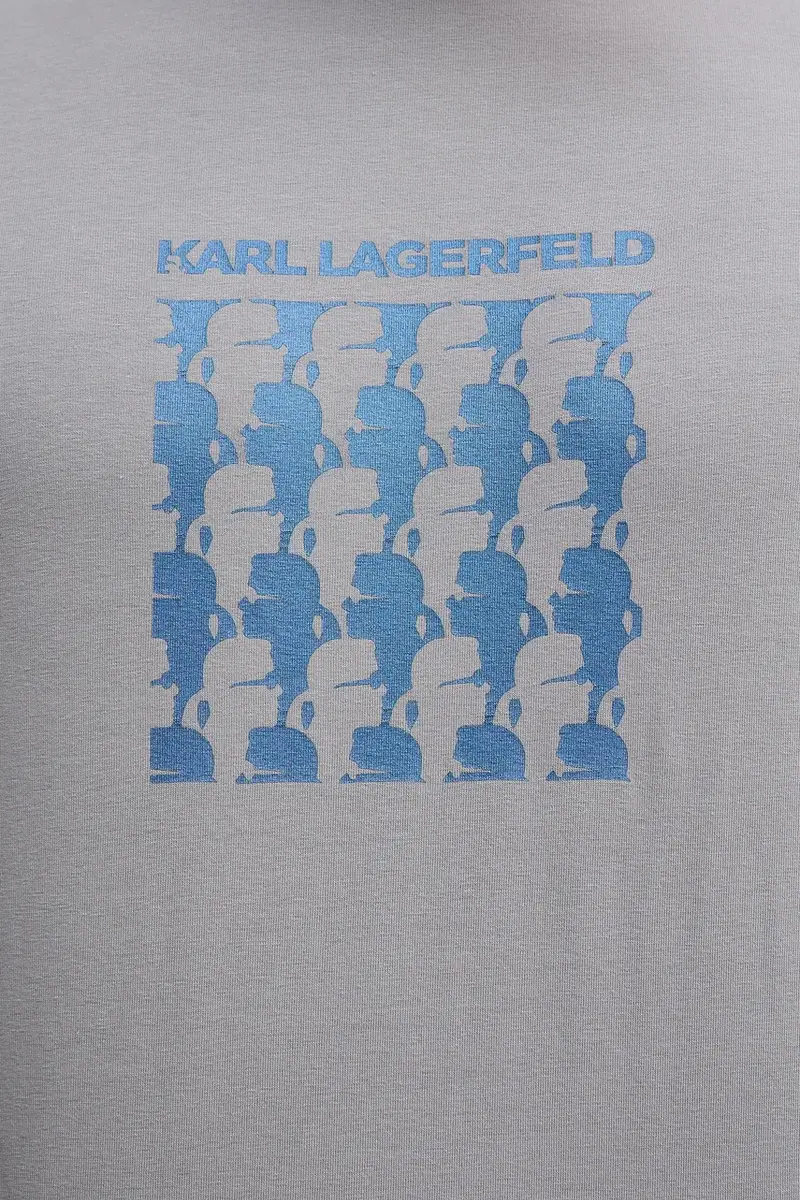Karl Lagerfeld T-shirt Uomo Grigio 3919061 miniatura 5