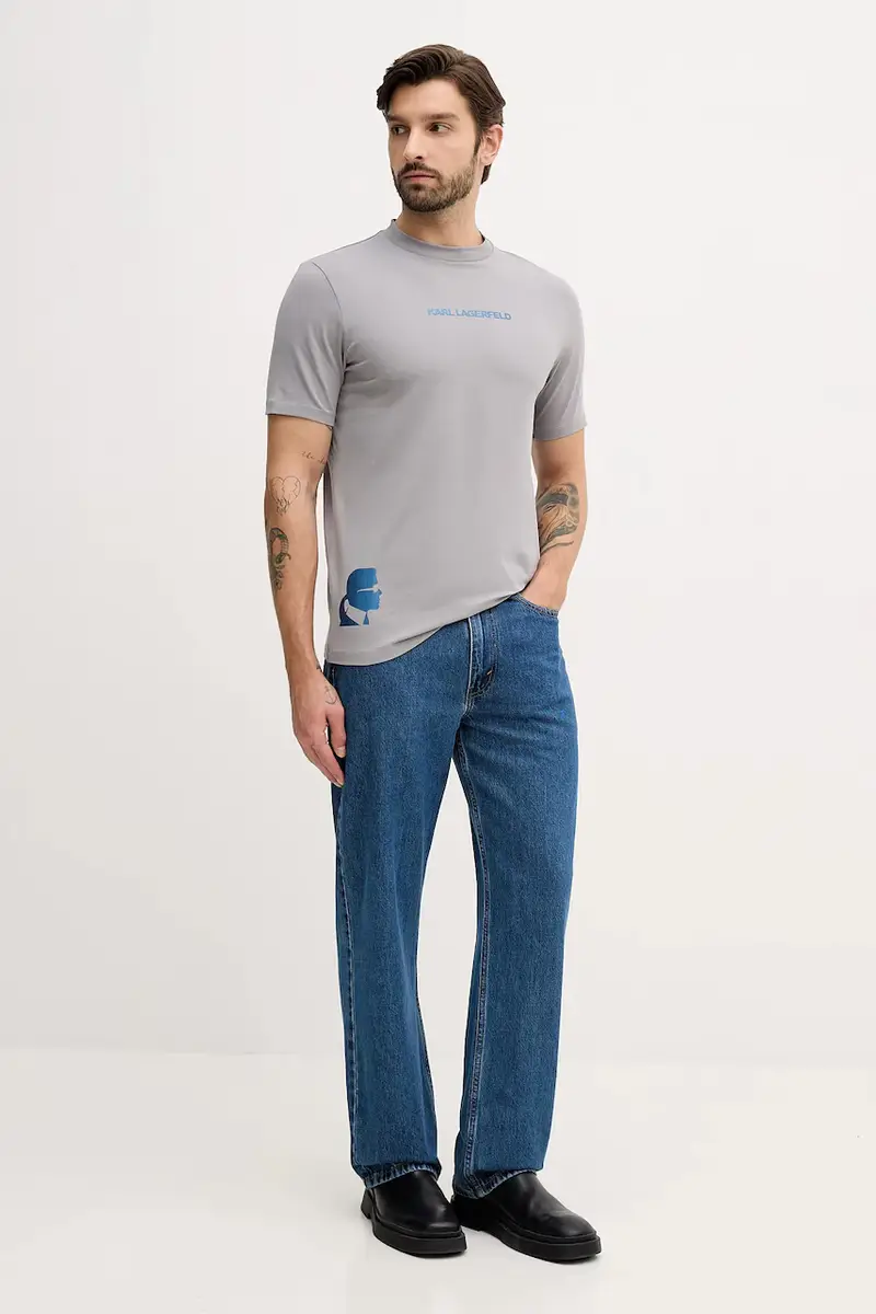 Karl Lagerfeld T-shirt Uomo Grigio 3919012 miniatura 2