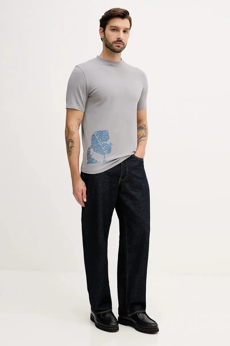 Karl Lagerfeld T-shirt Uomo Grigio 3919024 miniatura 2