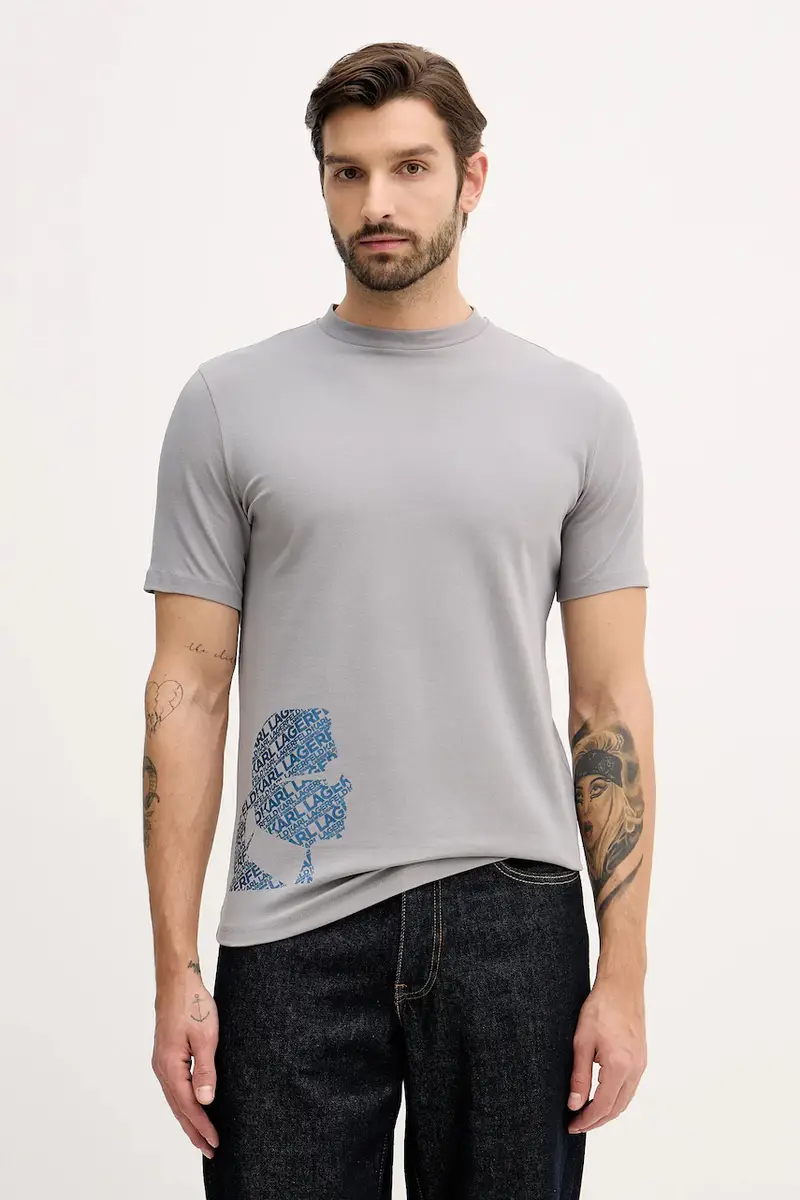 Karl Lagerfeld T-shirt Uomo Grigio 3919024