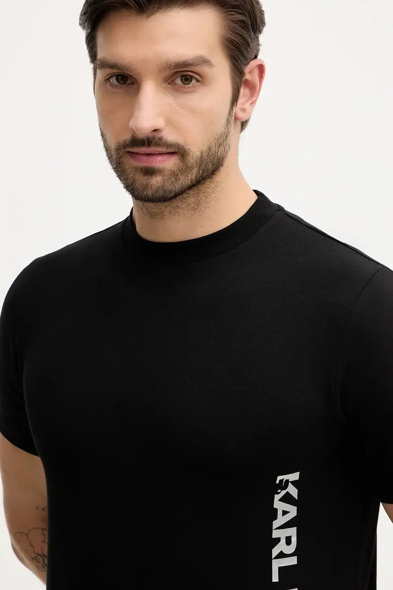 Karl Lagerfeld T-shirt Uomo Nero 3920310 miniatura 4