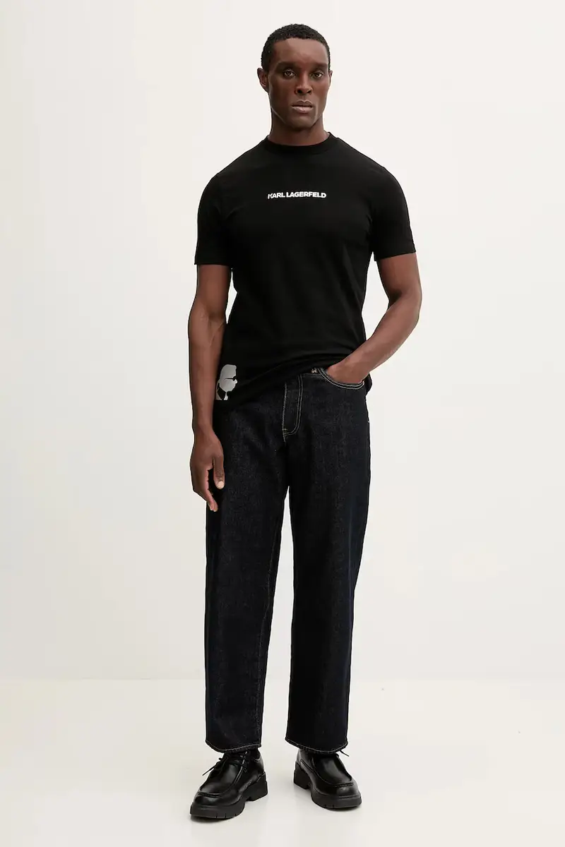 Karl Lagerfeld T-shirt Uomo Nero 3920293 miniatura 2