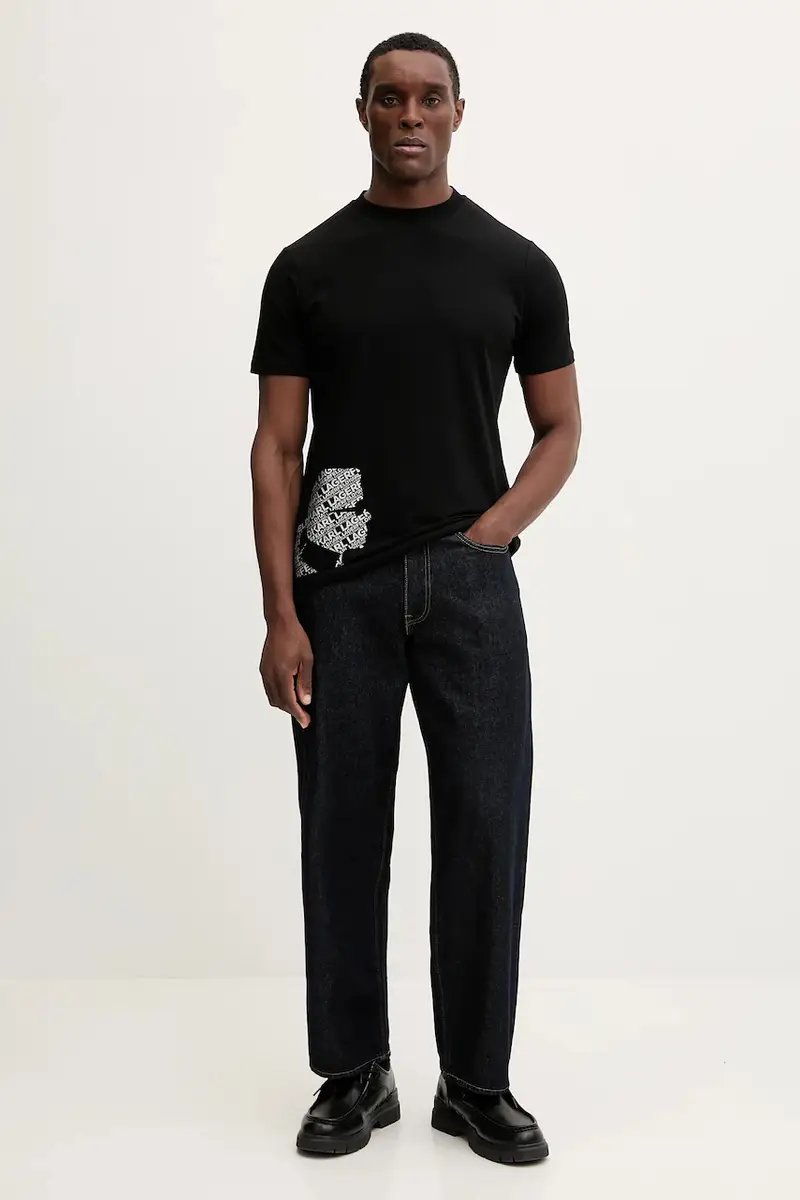 Karl Lagerfeld T-shirt Uomo Nero 3920345 miniatura 2