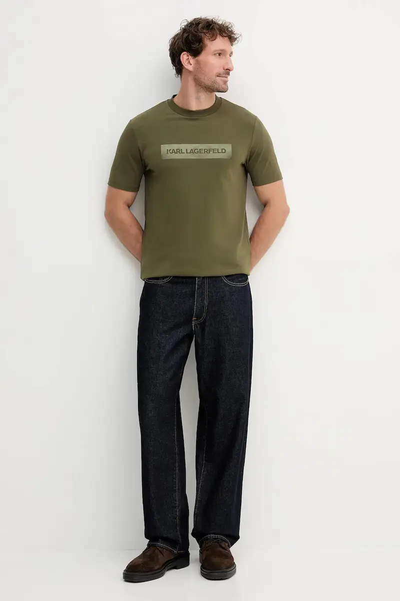 Karl Lagerfeld T-shirt Uomo Verde 3277548 miniatura 2