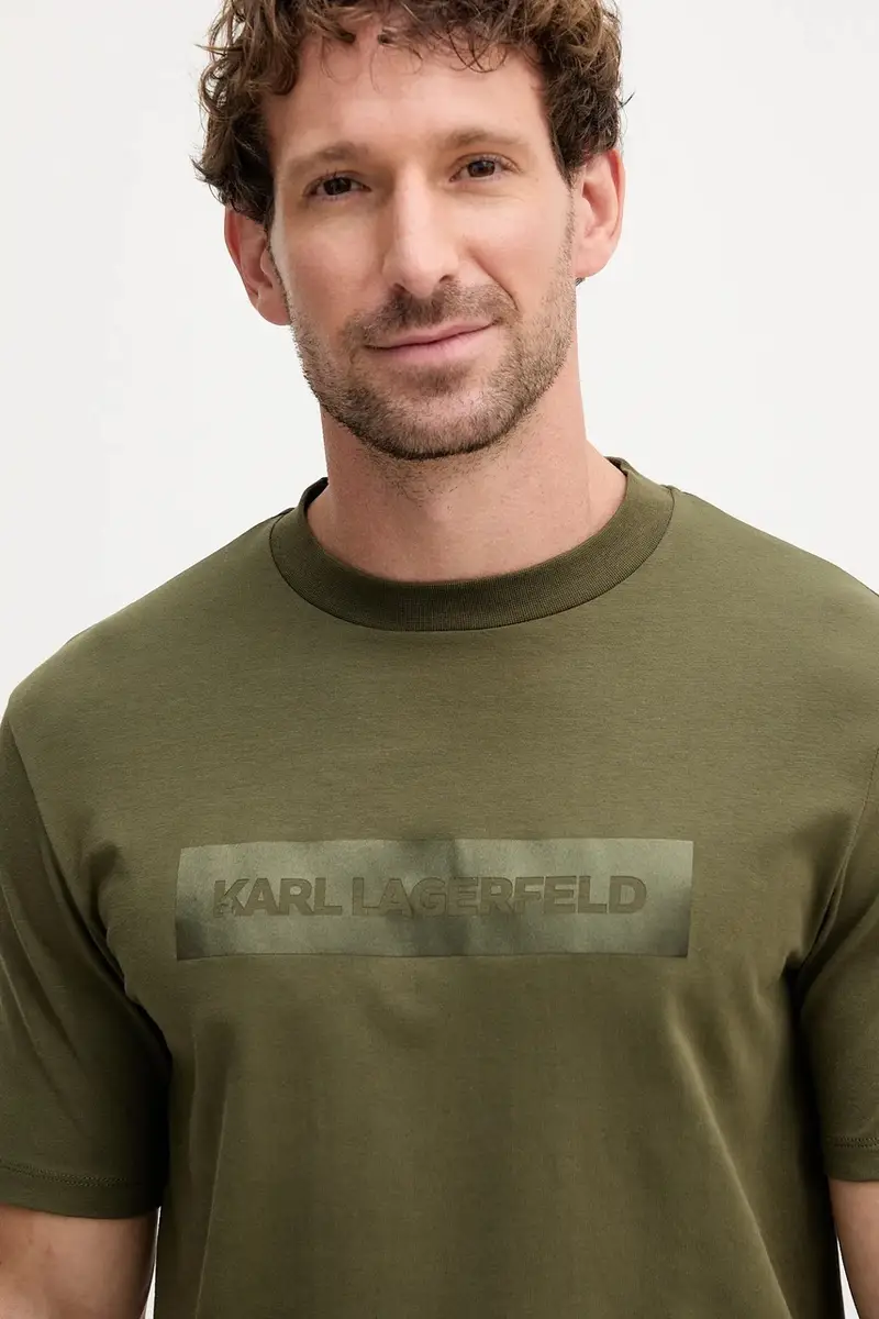 Karl Lagerfeld T-shirt Uomo Verde 3277548 miniatura 4