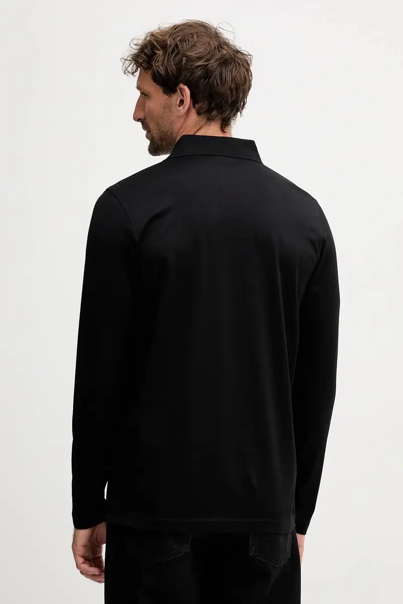 top a maniche lunghe in cotone colore nero 554200.745002 miniatura 3