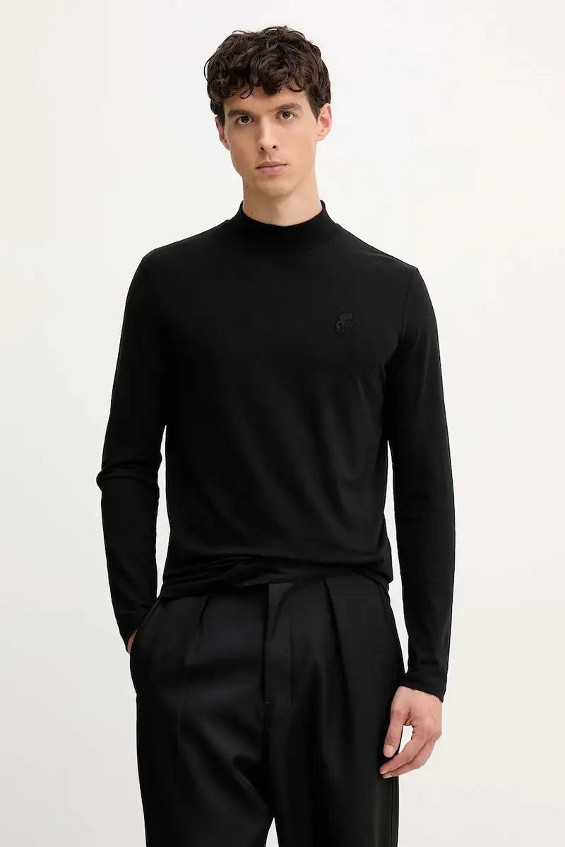 top a maniche lunghe in cotone colore nero 554226.755022