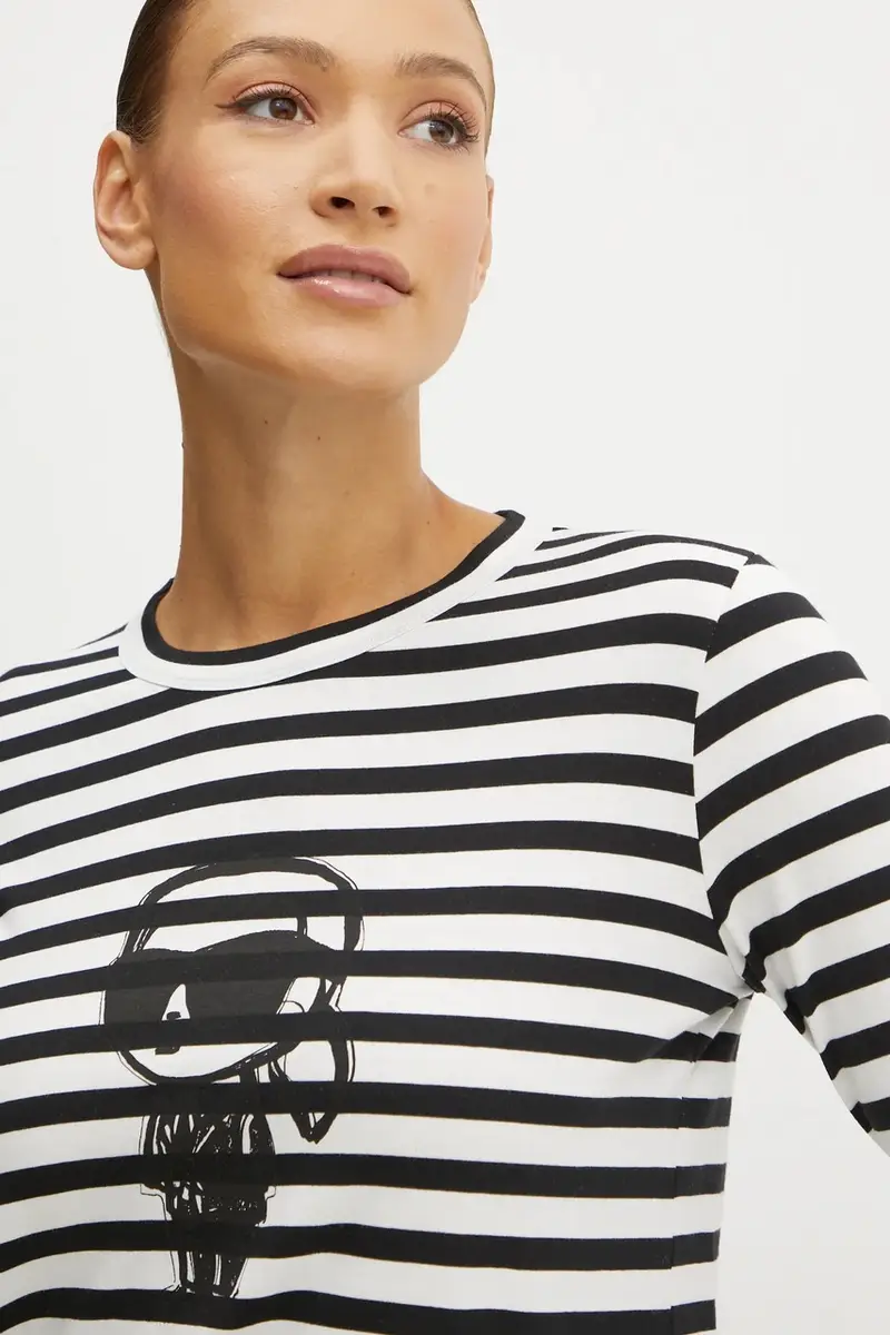 top a maniche lunghe in cotone colore nero A1W17137 miniatura 4