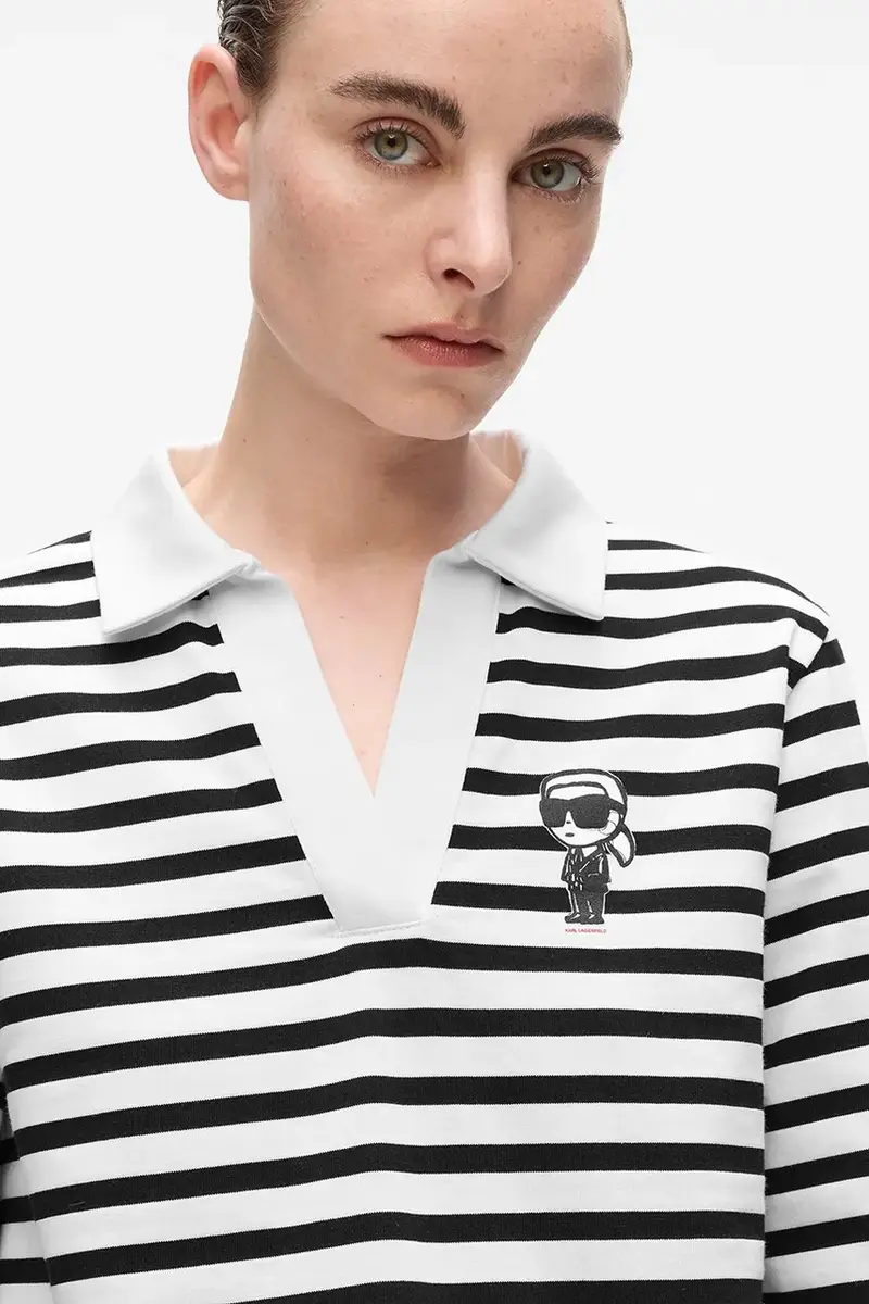 top a maniche lunghe in cotone colore nero A4W17081 miniatura 2