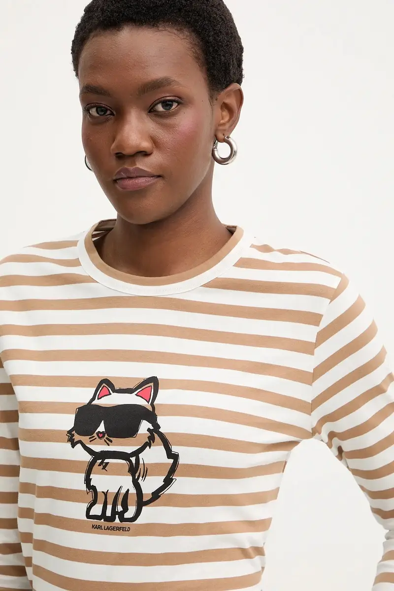 Karl Lagerfeld Top Beige 4147811 miniatura 4