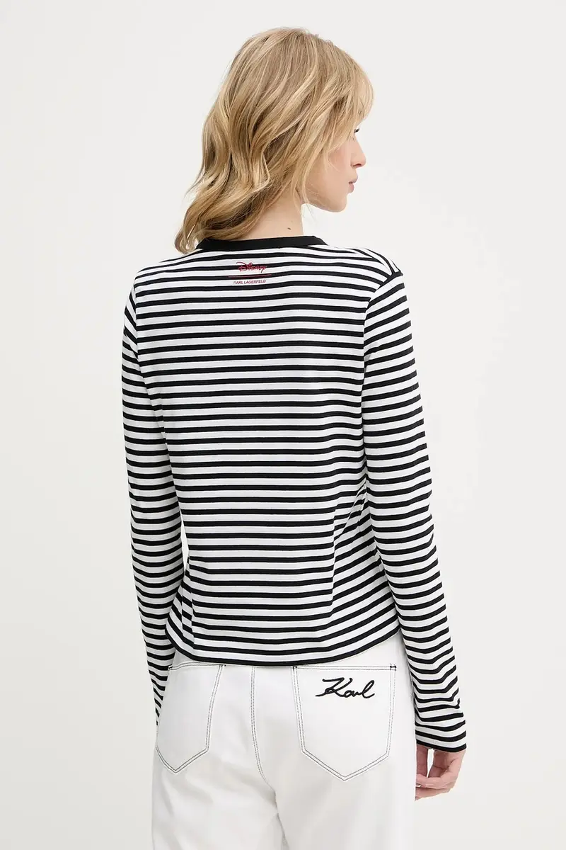 top a maniche lunghe in cotone KL X DISNEY colore nero A3W17091 miniatura 3