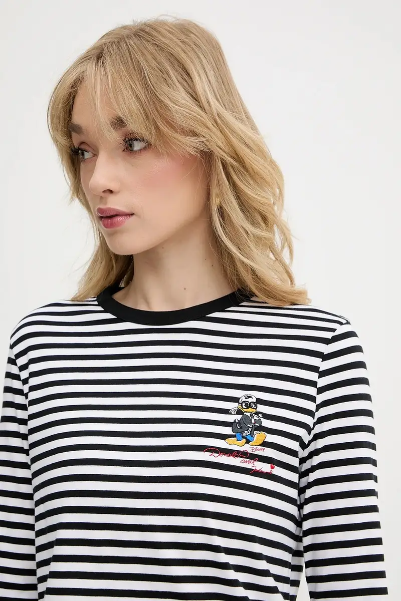 top a maniche lunghe in cotone KL X DISNEY colore nero A3W17091 miniatura 4