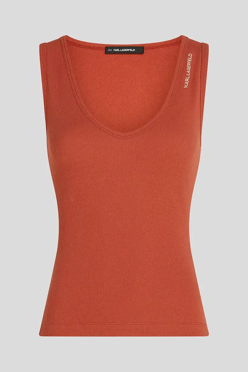 top in cotone colore arancione A3W17005 miniatura 5