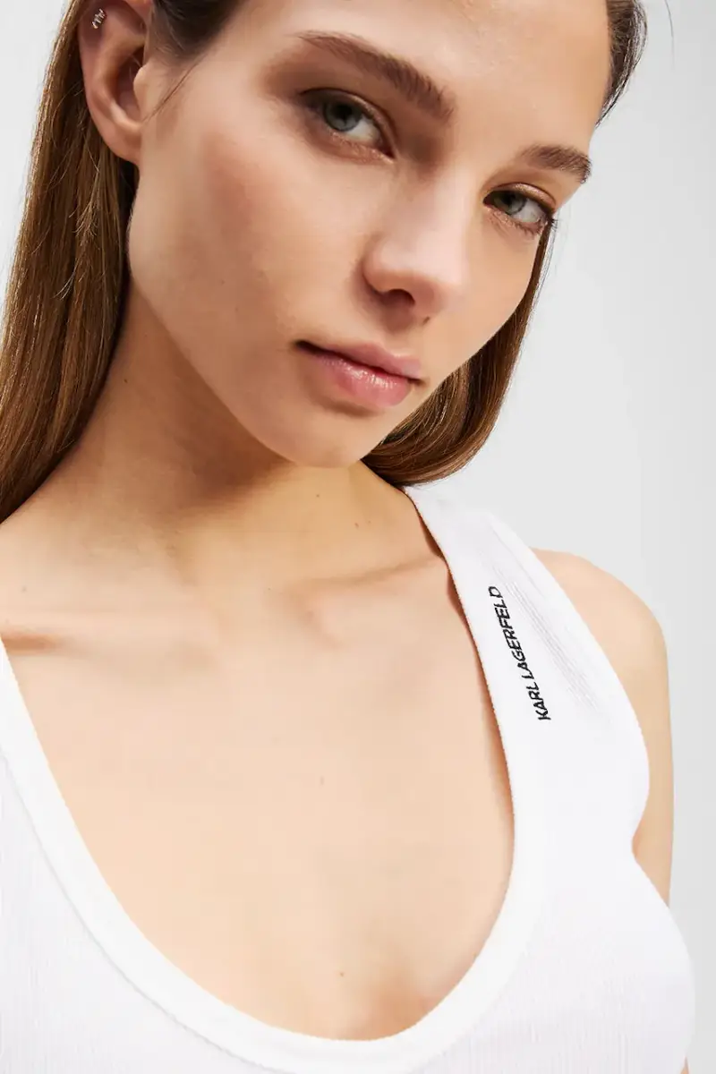 top in cotone colore bianco A3W17005 miniatura 3