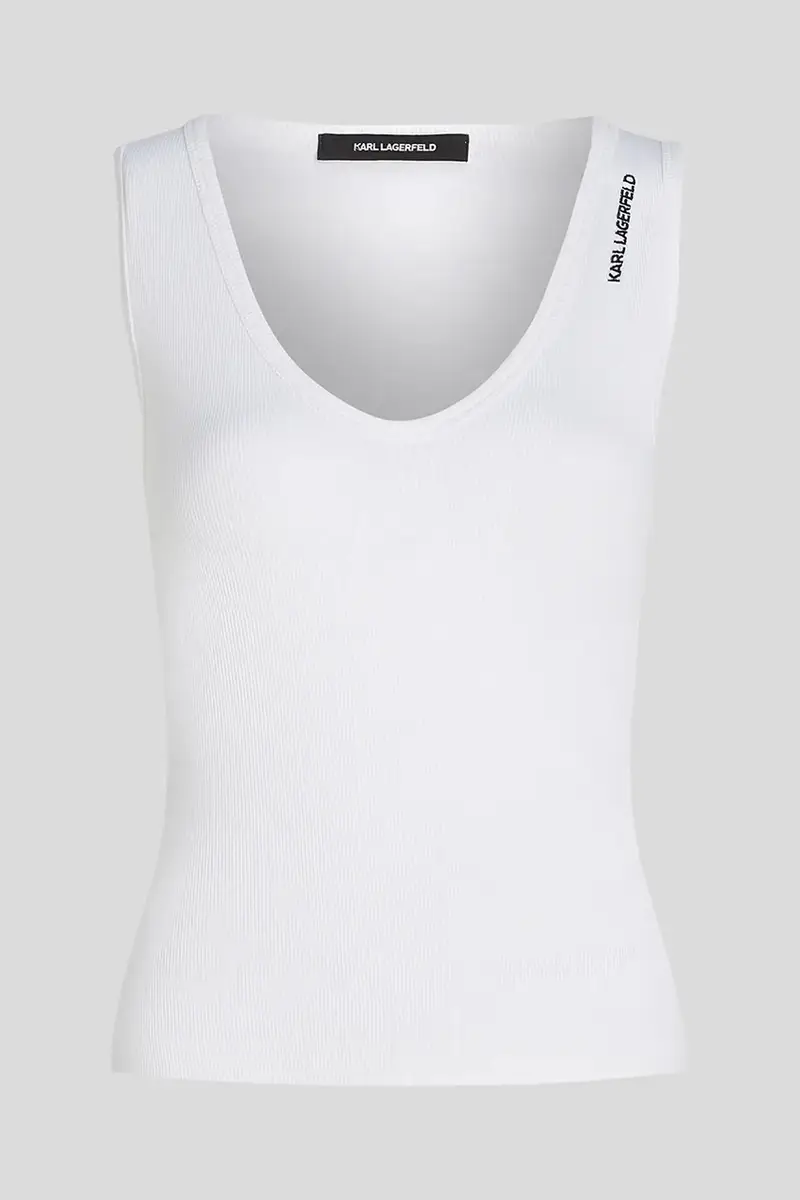 top in cotone colore bianco A3W17005 miniatura 5