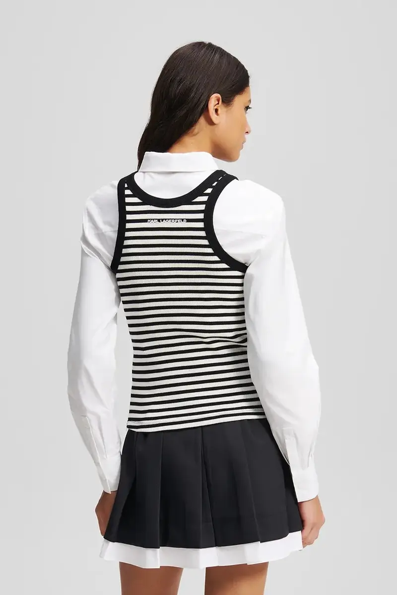 top in cotone colore nero A3W17079 miniatura 2