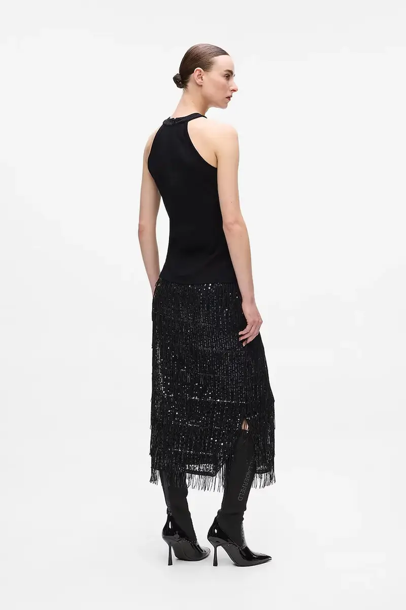 top in cotone colore nero A4W17056 miniatura 2