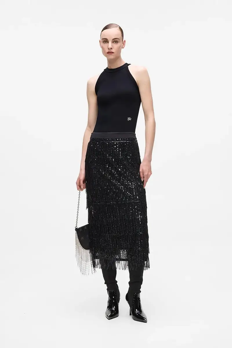 top in cotone colore nero A4W17056 miniatura 4